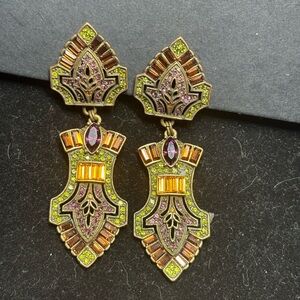 Heidi Daus Vintage Elegant Multicolor Dangle Earrings